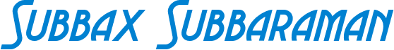 Subbax Subbaraman